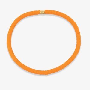 PURA VIDA Showgirl Orange Cabrillo Vinyl Disc Stretch Bracelet